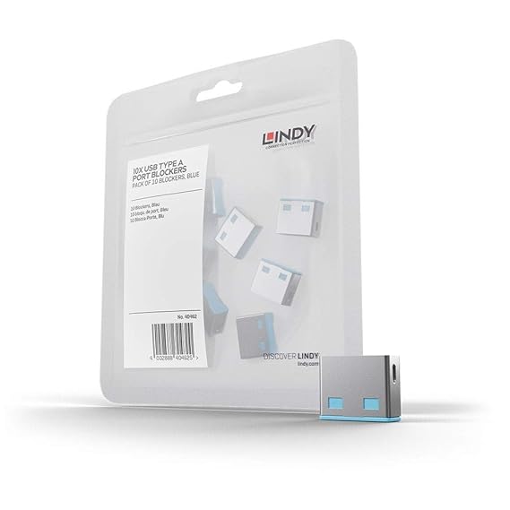 Lindy USB Port Blocker Pack of 10 Blue 40462 Amazon.in Computers
