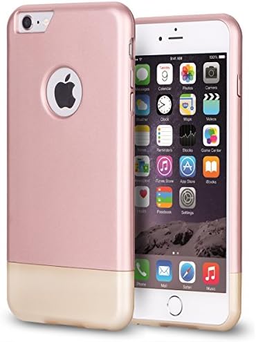 iPhone 6 Plus Case, Moze iPhone 6 Plus Case Protective SOFT-Interior Scratch Protection Slider Style Hard Case for iPhone 6 Plus - Rose gold/Champagne Gold