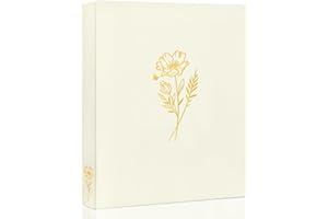 KUWORD 5x7 Photo Album 200 Photos 2 Pictures Per Page,100 Page Excellent Fabric Cover Picture Book for Photos,Photo Album 5x7 for Wedding Baby Family Pet Memories Beige