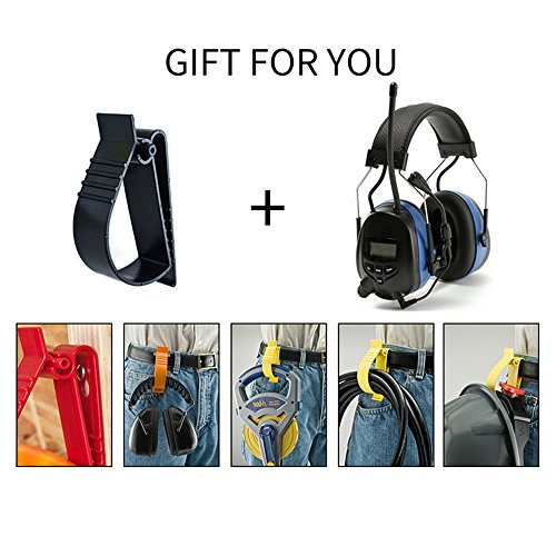 PROTEAR Bluetooth Hearing Protection Headphones with AM/FM Digital Radio and Boom Microphone,NRR 25dB Electronic Noise Reduction Safety Ear Muffs for Working Mowing Construction