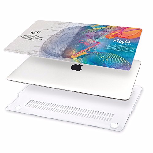 Dongke New Macbook Pro 13 with Touch Bar Case Model Number:A1706 Quality Musical Left and Right Brain Macbook Protective Printed Shell Cover with Gradient Color Keyboard Skin