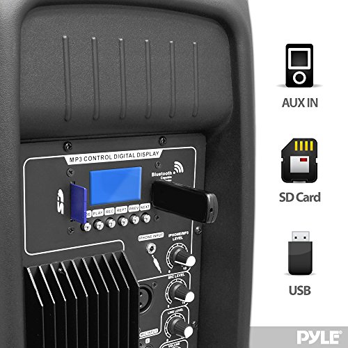 PYLE-PRO Pa Spkeaer AZPPHP1237UB Powered Speaker with MP3,Bluetooth,Recorder