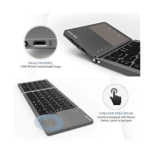 Folding-Bluetooth-Keyboard-Jelly-Comb-B003B-Rechargeable-USB-Wired-Bluetooth-Keyboard-Dual-Mode-UK-Layout-with-Touchpad-Dark-Gray-Upgraded-Version Folding Bluetooth Keyboard, Jelly Comb B003B Rechargeable USB Wired & Bluetooth Keyboard Dual Mode UK Layout with…
