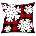AENEY Farmhouse Christmas Pillow Covers 18x18 Set of 4 for Christmas Decor Buffalo Check Throw Pillows Black and Red Buffalo Plaid Christmas Decorations Decorative Throw Pillow Covers