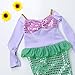 Spring Long Sleeves Mermaid Princess Dress Costume for Little Girls 130(6-7Y)
