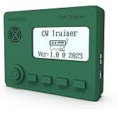 Mini CW Trainer Morse Code Trainer with Display, Moore Simo Wales Code Shortwave Radio Telegraph Key Car Key Learning CW Radio for Telegraph Practice with Charging Cable(Green)