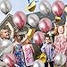 12inch 50 Pcs Latex Metallic Balloons, 25 Pcs Pink Metallic Balloons+25 Pcs Silver Metallic Balloons, Helium Shiny Balloons, Party Decoration Compatible Wedding Birthday Baby Shower Graduation party