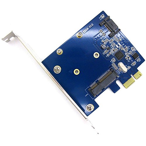 Aneew mSATA Mini PCI-E SATA 3.0 SSD & SATA 3.0 Combo to PCI-E PCI Express Card 6.0Gbps, ASMEDIA ASM1061
