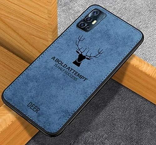 mobbysol Vivo V17 Soft Cover Case with Deer Design Cloth Hand Stitching Cover for Vivo V17