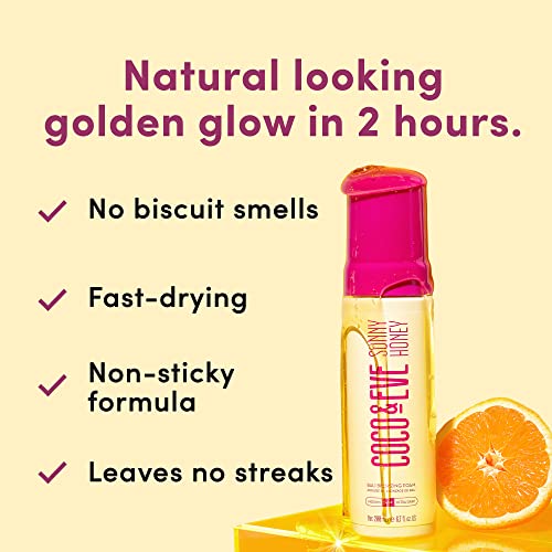 Coco & Eve Sunny Honey Bali Bronzing Foam (Ultra Dark). Natural Sunless