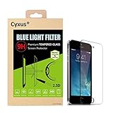 Cyxus [Anti Blue Light] Thinnest [0.2mm] UV Block [Sleep Better] 9H Tempered Glass Screen Protector for Apple iPhone 5 / iPhone SE / iPhone 5C / iPhone 5s (iPhone5 Front Only) (Blue Light Filter Glass)