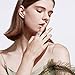 FANCIME Created Opal Butterfly Open Circle Rings 925 Sterling Silver Charming Dainty Cubic Zirconia CZ Fine Jewelry for Women Girls Size Adjustable 5,6,7,8,9