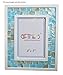 GIFTME 5 Picture Frame 5x7 Mother of Pearl Mosaic Photo Frame,Beach Tabletop or Wall Hanging Picture Frame(5x7 inch, Blue,1pc)