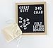 Letter Board - Rustic White Wood, Sorting Tray, 525 Precut White, Pink, Gold Letters, Numbers, Emojis, Blue Felt 10x10 Farmhouse Antique Vintage Frame Changeable Message, Stand, Cotton Bag JL Brands