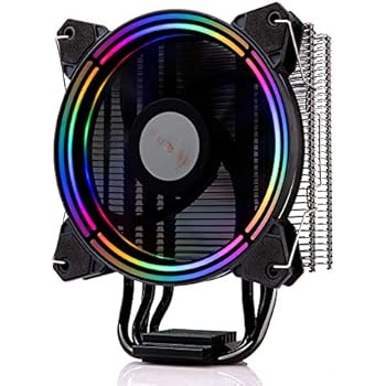 GOLDEN FIELD PBZ8 CPU Cooler Air Cooling Fan Heastink with 4 Heatpipes & 120mm LED Fan for Computer PC Case Radiator Intel LGA1151/1150/1155/1156 & AMD AM4