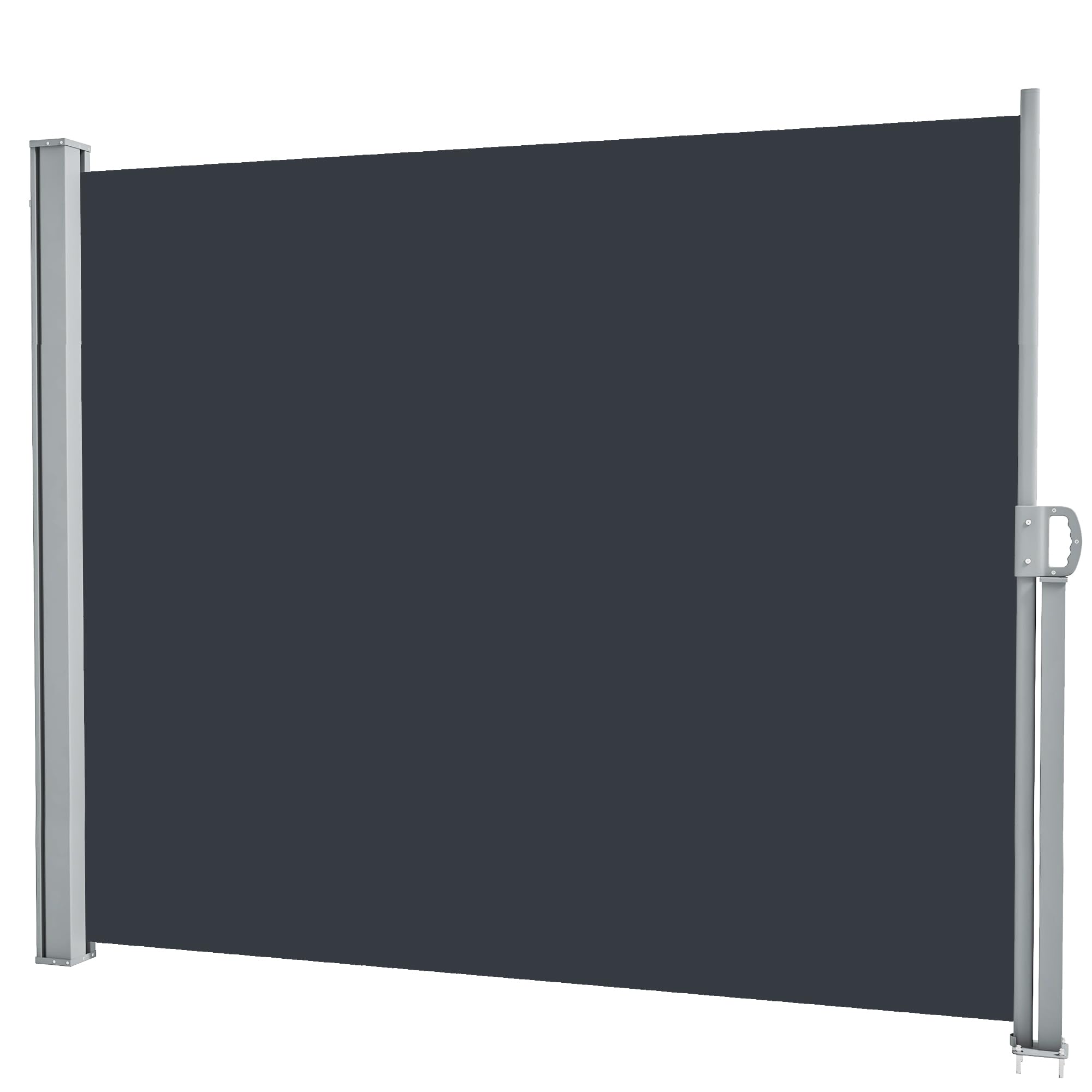 Photo 1 of DWVO 118"x78" Retractable Side Awning, Patio Side Privacy Screen Awning, Waterproof & UV-Resistant Folding Privacy Divider for Garden, Courtyard, Balcony, Pools, Gray