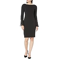 Ted Baker Women's Lounia Fluted Sleeve Knitted Bodycon Midi Dress, Mid Blue  at Amazon Women's Clothing store