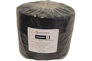 4" x 100' Corrugated Drainage Pipe Filter Sock, Black