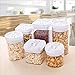 Brajttt 12-Piece Airtight Food Storage Container Set, Big Sizes Included, Keeps Food Fresh & Dry - Durable Plastic - BPA-Free
