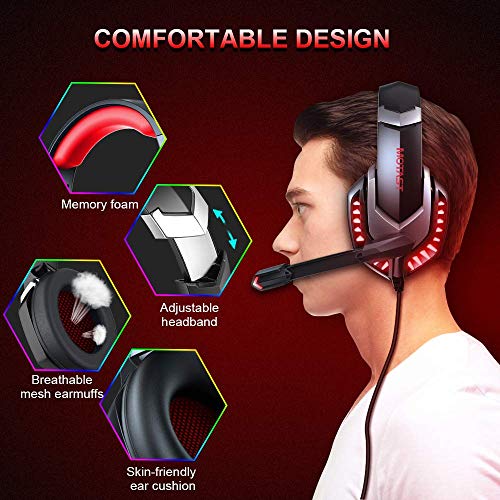 Motast-Auriculares-Gaming-con-Cable-para-PS4Xbox-OneNintendo-Switch-Cascos-Gaming-con-Bass-Surround-Auriculares-con-Microfono-Cancelacion-de-Ruido-Auriculares-Diadema-con-35mm-Jack-con-Luz-LED