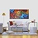 Wieco Art - Modern 4 Piece 100% Hand Painted Stretched and Framed Contemporary Abstract Cityscape Oil Paintings Artwork on Canvas Wall Art Ready to Hang for Living Room Bedroom Home Decorations