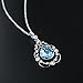 Lelekiss Vintage Pear-shaped Ocean Blue Crystal Teardrop Pendant Necklace in Swarovski Elements