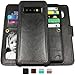 CASEOWL Galaxy S10 Plus Cases,Magnetic Detachable Lanyard Wallet Case with [8 Card Slots+1 Photo Window][Kickstand] for Galaxy S10 Plus,2 in 1 Premium Leather Removable TPU Case(Black)