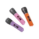 Microphone Inflate, assorted colors, Pack of 12