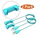 Compatible with Fitbit Flex 2 Charger, Savcappan Replacement USB Charging Cable Cord Charger Cradle Dock Adapter, Fitness Tracker Wristband Smart Watch (3Foot/1meter, 2-Pack,SkyBlue)