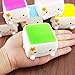 Buytra 5 Pack Slow Rise Squishy Charms- Tofu Smiley Face, Loaf, Panda, Toast Expression, Peach