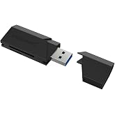 SABRENT SuperSpeed 2 Slot USB 3.0 Flash Memory Card Reader for Windows, Mac, Linux, and Certain Android Systems Supports SD, SDHC, SDXC, MMC/MicroSD, T Flash [Black] (CR-UMSS)