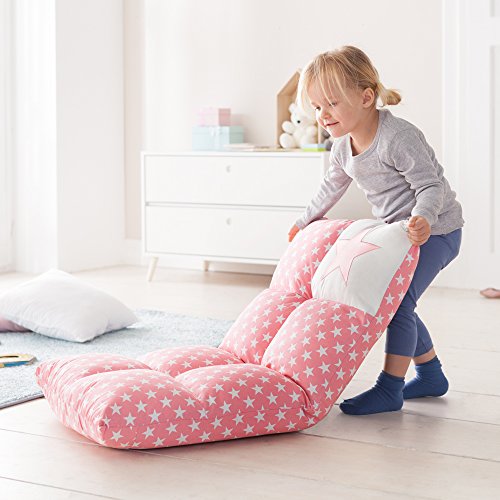 howa-2-in-1-poltrona-divano-per-bambini--schienale-regolabile-in-6-posizioni-grigio-8602