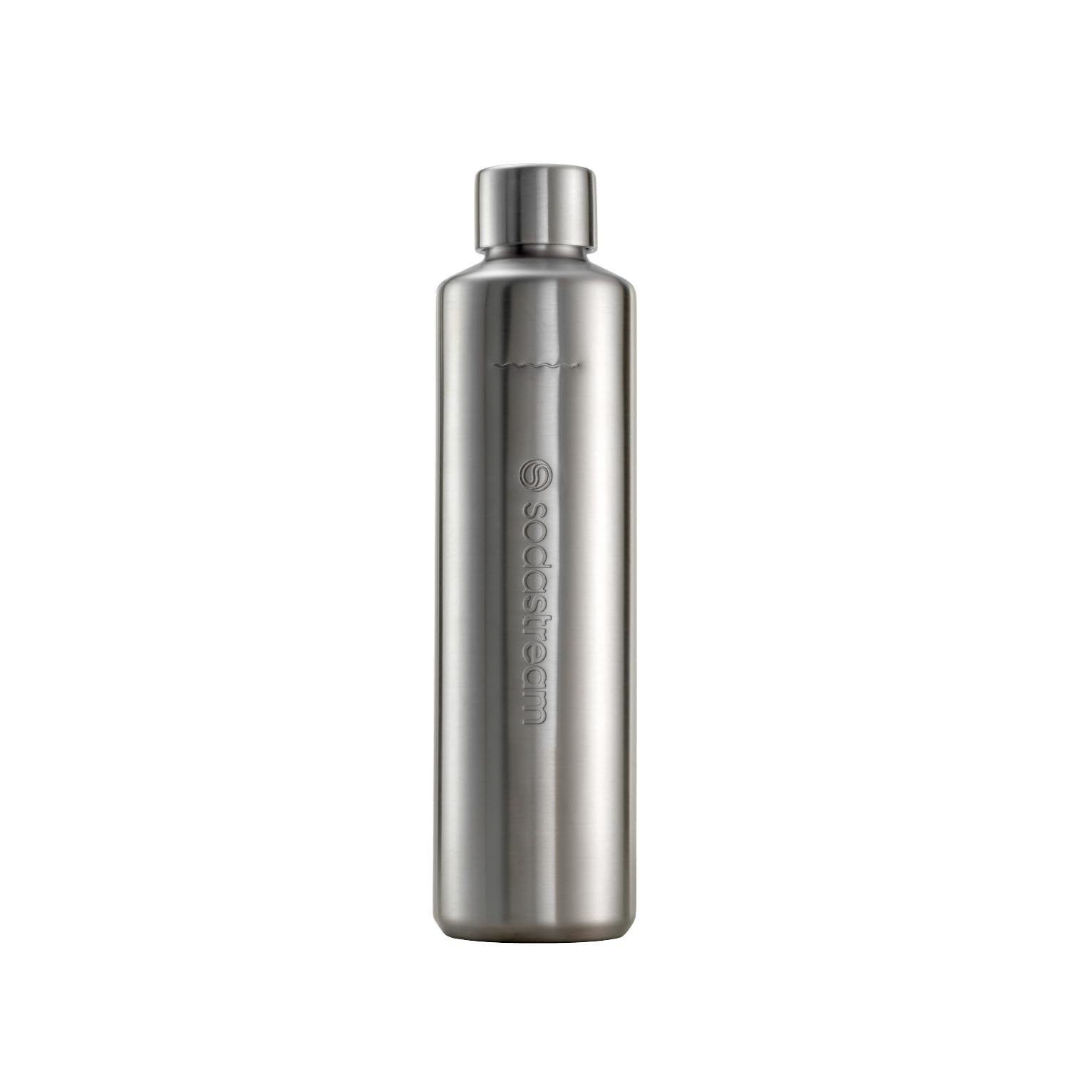 SodaStream 0,8L DUO Thermic Metallflasche Edelstahl | Spülmaschinengeeignet | Kompatibel mit DUO & E-DUO | Hält bis zu 12 Stunden warm & kalt | 1er-Pack