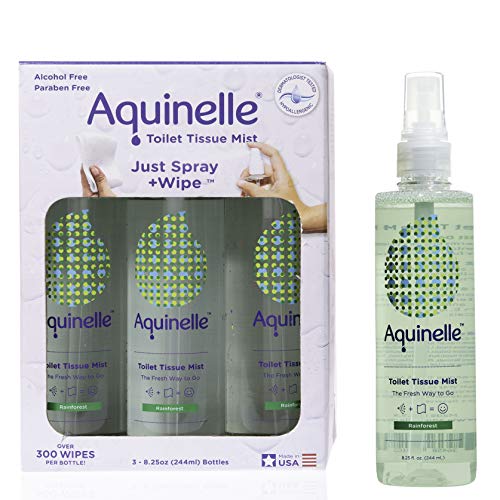 Aquinelle Toilet Tissue Mist EcoFriendly & NonClogging Alternative to