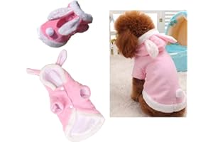 QIAONIUNIU Easter Bunny Dog Costume Puppy Hoodies Dog Clothes pet Suit for Small Dogs Cats (Color : Pink, Size : xs)