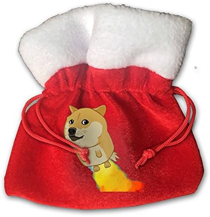 Flying Doge Welsh Corgi Boys Drawstring Christmas Gift Sacks Made Of Pleuche And Sponge Velvet For Gingerbread