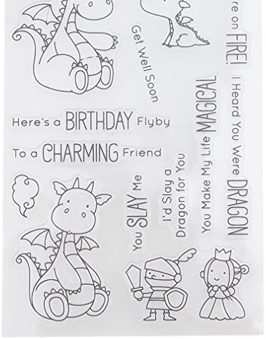 Elistelle 1 Sheet Creative Pattern Transparent Stamp Seal DIY Album Craft Scrapbooking Decor