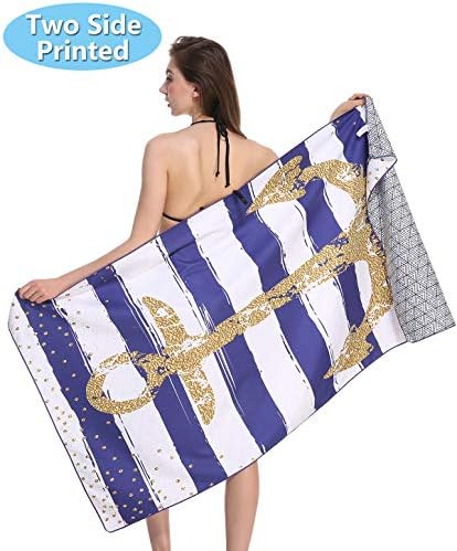 Sand Proof Microfiber Beach Towels – Quick Fast Dry Beach Towel Oversized Compact Blanket for Outdoor Travel Swim Pool Camping Tesalate Sand Free Lightweight Personalized