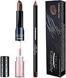 Aesthetica Matte Lip Trio - Instant Bold Matte Lip - Includes Matte Lipstick / Lip Gloss Duo, Lip Liner and Step-by-Step Instructions – Long Wear Formula Keeps Lips Moist (Cocoa/Madamoiselle)