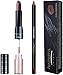 Aesthetica Matte Lip Trio - Instant Bold Matte Lip - Includes Matte Lipstick / Lip Gloss Duo, Lip Liner and Step-by-Step Instructions – Long Wear Formula Keeps Lips Moist (Cocoa/Madamoiselle)