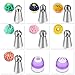 YUJUE 38 pcs ，Russian Piping Tips Set，Icing Tips Cake Decoration Tips, 7 NEW Russian Ball Tips, 6 Russian Piping Nozzles, 3 Couplers, 1 Silicone Bag,1 Brush and 20 Disposable Pastry Bags