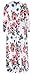 Delcoce Women's Floral Maxi Dresses Casual Plus Size Dress with Pocket Long 2XL White