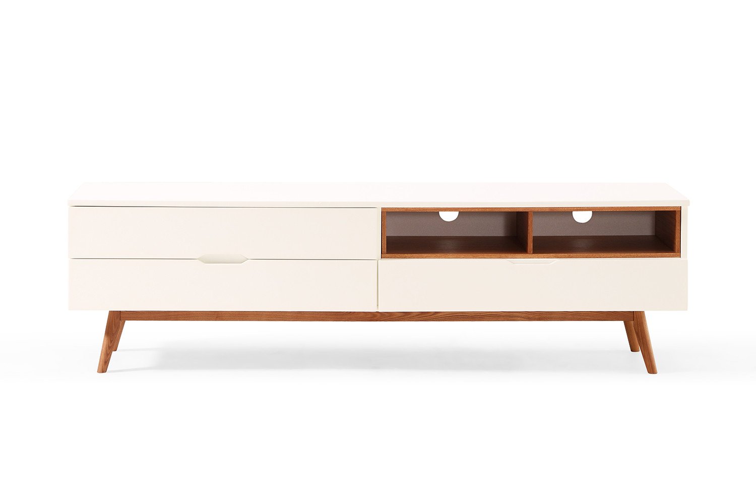 Scandinavian Design Tv Cabinet White Wood Dewarens Lema Amazon Co