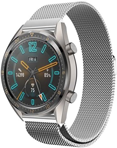 YuStar For Huawei Watch GT Band, 22mm Stainless Steel Milan Metal Replacement Bracelet Watchband Wristband Straps Compatible Huawei Gt Watch