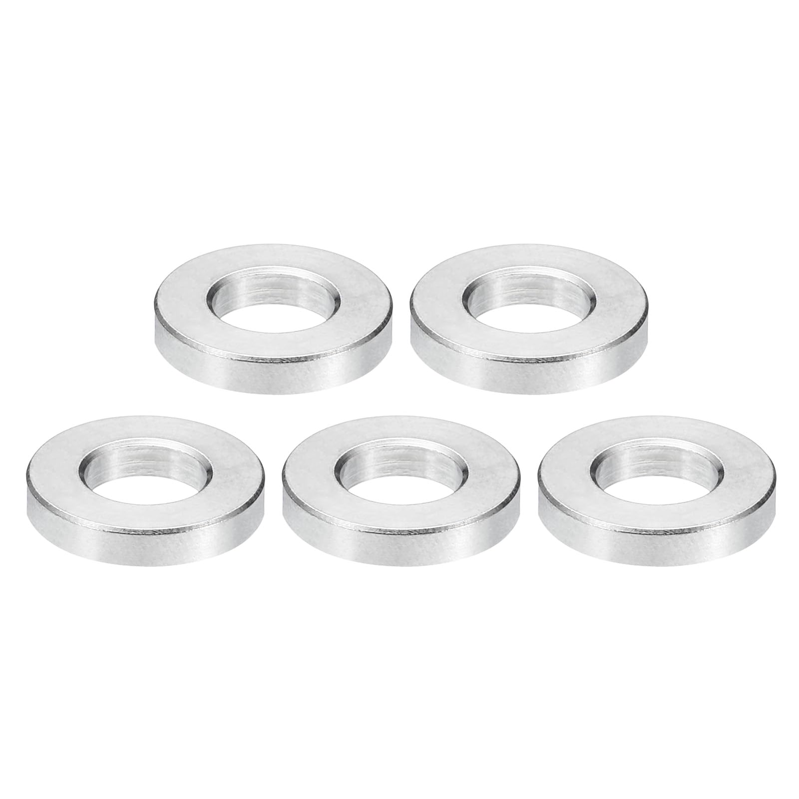 PATIKIL M8 Stainless Steel Spacers, 5Pcs Metal Spacer Stainless Steel 8.2mm ID x 16mm OD x 3mm L Stainless Steel Spacer Screw Standoff for 5/16" or M8 Screw