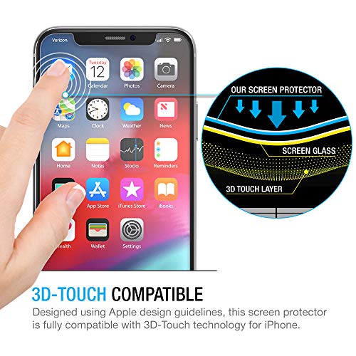 iPhone X Screen Protector, Maxboost (Clear, 3 Packs) iPhone X Tempered