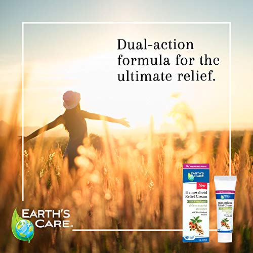 Earth's Care Hemorrhoid Cream Treatment for Hemorrhoid Relief 1 OZ