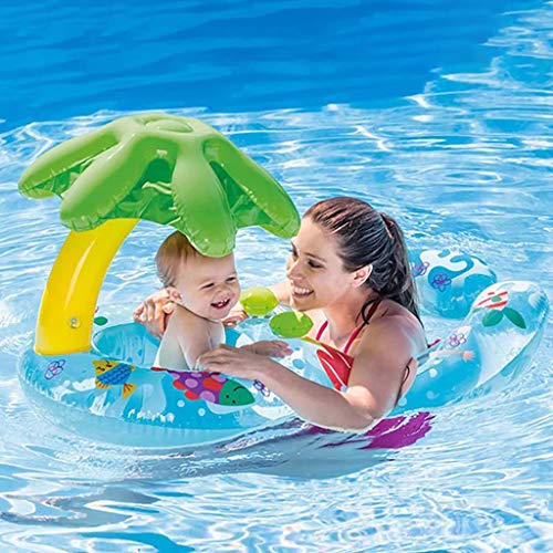 image for Lovewe_Toy Lovewe Inflatable Swimming Ring With Awning, Double Pillow 