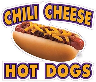 Chili Cheese Hotdogs Concession Restaurant Food Truck Die-Cut Vinyl Sticker 10 Inches