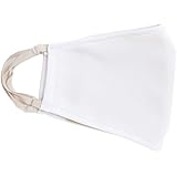 ＵＶカットマスク （洗えるマスク＋高性能フィルター20枚） 紫外線対策 花粉症対策 PM2.5対策 ウイルス対策 (L,無地ホワイト）